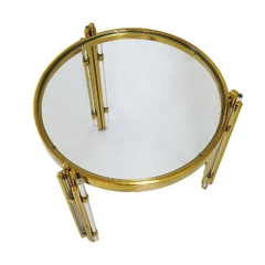 Mesa Lateral Moderna Metal Dourado T Vidro Pés na internet