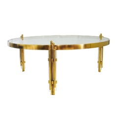 Mesa De Centro 103cm Metal Dourado Pés Triplo - comprar online