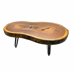 Mesa De Centro Madeira Maciça Tronca Fino Design