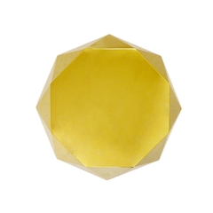 Mesa Auxiliar Metal Dourado Design 3d Moderno Luxo - comprar online