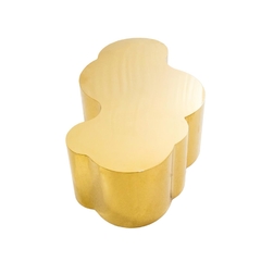 Mesa De Centro Metal Dourado Moderno Abstrato na internet