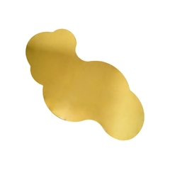 Mesa De Centro Metal Dourado Moderno Abstrato - comprar online