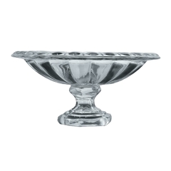 Centro De Mesa Redondo Cristal Transparente C Base - LUXdécor