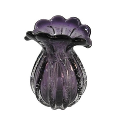 Vaso Murano Italiano Vinho Pigmentos Fino Acabamento Luxo