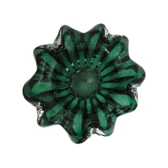 Vaso Fruteira Murano Verde Escuro Lapidados Curva na internet
