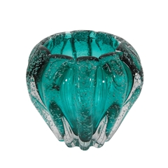 Vaso Decorativo Murano Finos Lapidados Redondo Impecavel