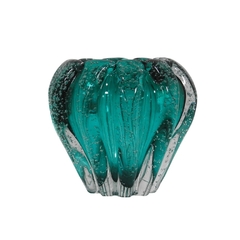 Vaso Decorativo Murano Finos Lapidados Redondo Impecavel - comprar online