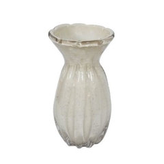 Vaso Decorativo Murano Leitoso Redondo Impecavel Luxo