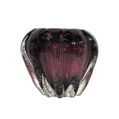 Vaso Cristal Murano Violeta Pequeno Fino Acabamento na internet