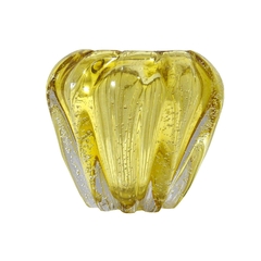 Vaso Cristal Murano Âmbar Pequeno Fino Acabamento na internet