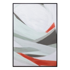 Quadro Decorativo Abstrato Impresso Lona Branco na internet