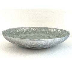 Centro De Mesa Indiano 33cm Design Flor Prateado - LUXdécor