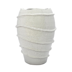 Vaso Decorativo Maior Ceramica Branco Contemporaneo - LUXdécor