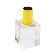 Castiçal 10cm Cristal C Borda Dourado - comprar online