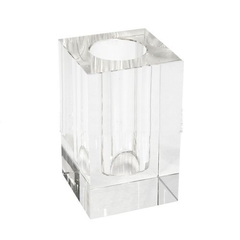 Enfeite Castiçal Menor Cristal Incolor Luxo Design