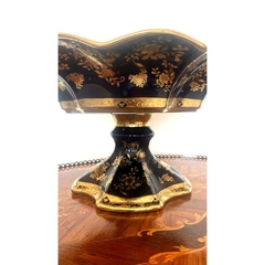 Imagem do Centro De Mesa Limoges 36cm Azul C Filete A Ouro