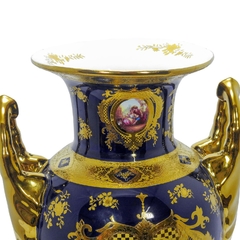 Ânfora Vaso Medio Alças Porcelana Limoges Ouro Prensado - loja online