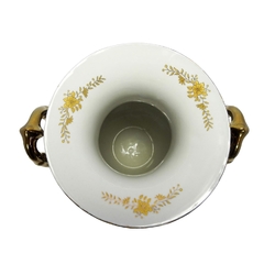 Ânfora Vaso Medio Alças Porcelana Limoges Ouro Prensado - loja online