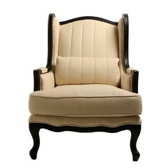 Poltrona de Linho Classica Madeira Maciça Preta Primeira Linha Alto Padrão na internet