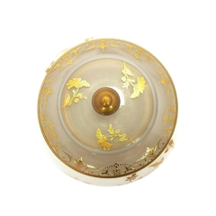 Potiche Menor Cristal Branco Florais Prensado - comprar online