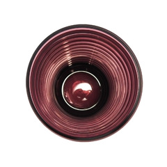Vaso Decorativo Cristal Violeta Horizontal Relevos Abstrato - comprar online