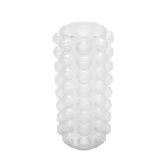 Vaso Decorativo Maior Redondo Bolha Cristal Branco