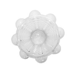 Vaso Decorativo Maior Redondo Bolha Cristal Branco - comprar online