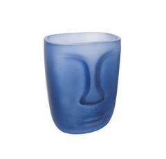 Vaso Cristal Rosto em Relevo Menor Contemporâneo Design