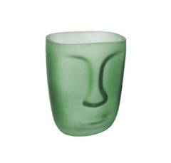 Vaso Cristal Rosto em Relevo Menor Contemporâneo Design - comprar online