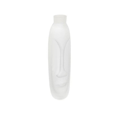 Vaso Cristal Rosto em Relevo 29cm Alta Decoração Impecável