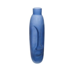 Vaso Cristal Rosto em Relevo 29cm Alta Decoração Impecável - comprar online