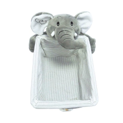 Cesto c Pelucia Elefante Cinza Retangular Maior - comprar online