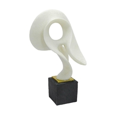 Enfeite Escultura Branca Luxo Arte Moderna