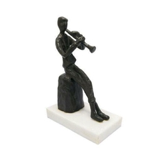 Escultura Decorativa Saxofonista Impecavel