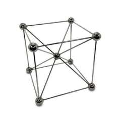 Escultura Decorativa Cubo Moleculas Impecavel