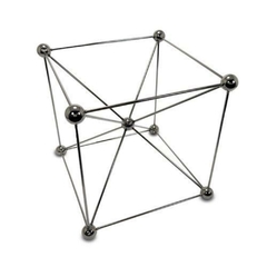 Escultura Decorativa Cubo Moleculas Maior Impecavel