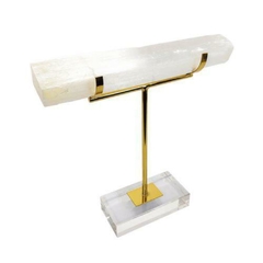 Escultura Decorativa Abstrato Maior Marmore no Suporte Luxo