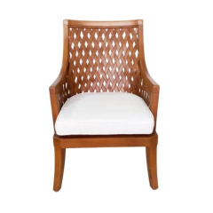 Cadeira De Braço Poltrona Madeira Rattan Bamboo na internet