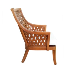 Cadeira De Braço Poltrona Madeira Rattan Bamboo na internet