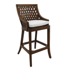 Banqueta Alta Bistrô Madeira Rattan Palhinha - comprar online