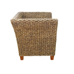 Poltrona Madeira Rattan Design Original Estofado Branco - comprar online