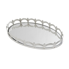 Bandeja Oval Espelhado Laterais Classicos - comprar online