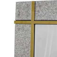 Espelho Classsico Moldura Espelhado Envelhecido Com Metal - comprar online