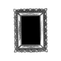 Porta Retrato Resina Prata 15x10cm Entrelaçado - comprar online