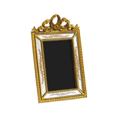 Porta Retrato Resina Dourado 10x15cm Classico