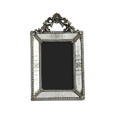 Porta Retrato Classico Resina Prata 15x10cm - comprar online