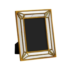 Porta Retrato Resina Dourado 15x10cm Impecavel