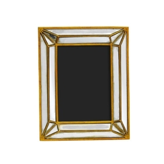 Porta Retrato Resina Dourado 15x10cm Impecavel - comprar online