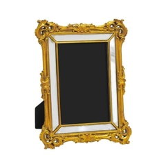Porta Retrato Resina Dourado 15x10cm Classico