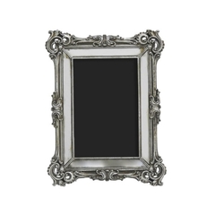 Porta Retrato Resina Prata 15x10cm Classico - comprar online